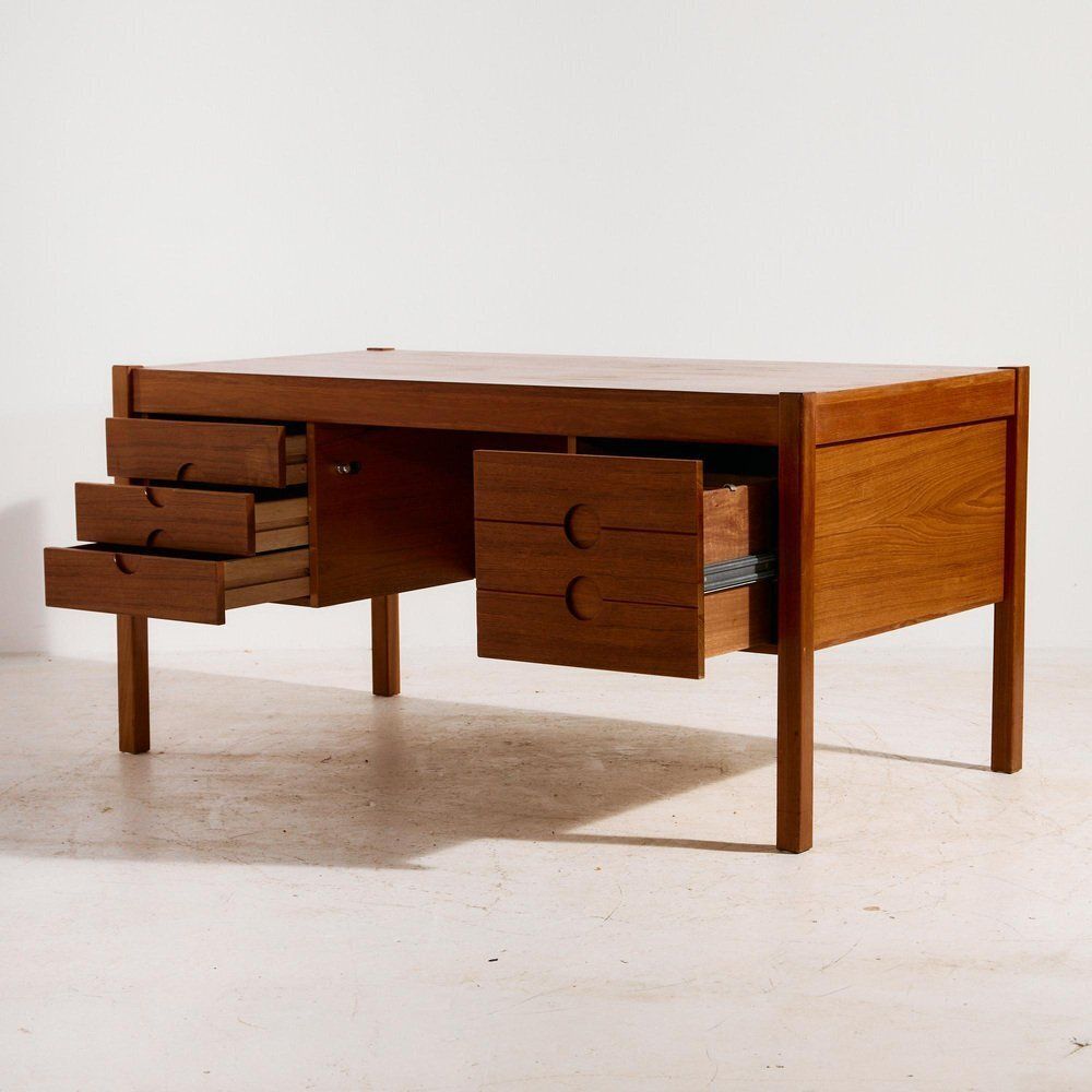 Model 33 Teak Desk By Christian Linneberg For Chr. Linneberg photo for sale