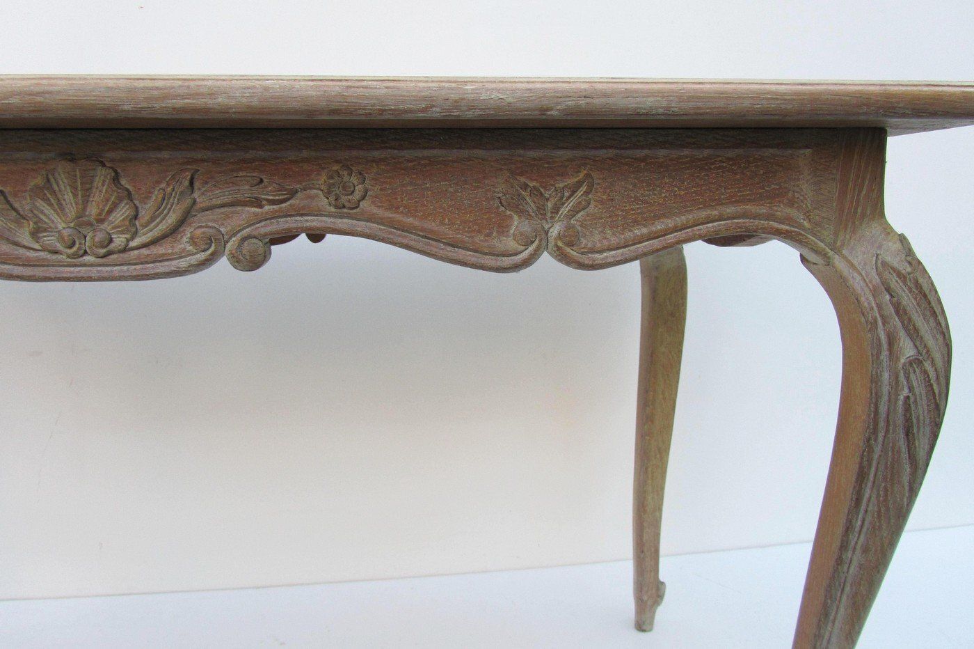 Louis XV French Oak & Mosaik Coffee Table, 1970s photo vinterior