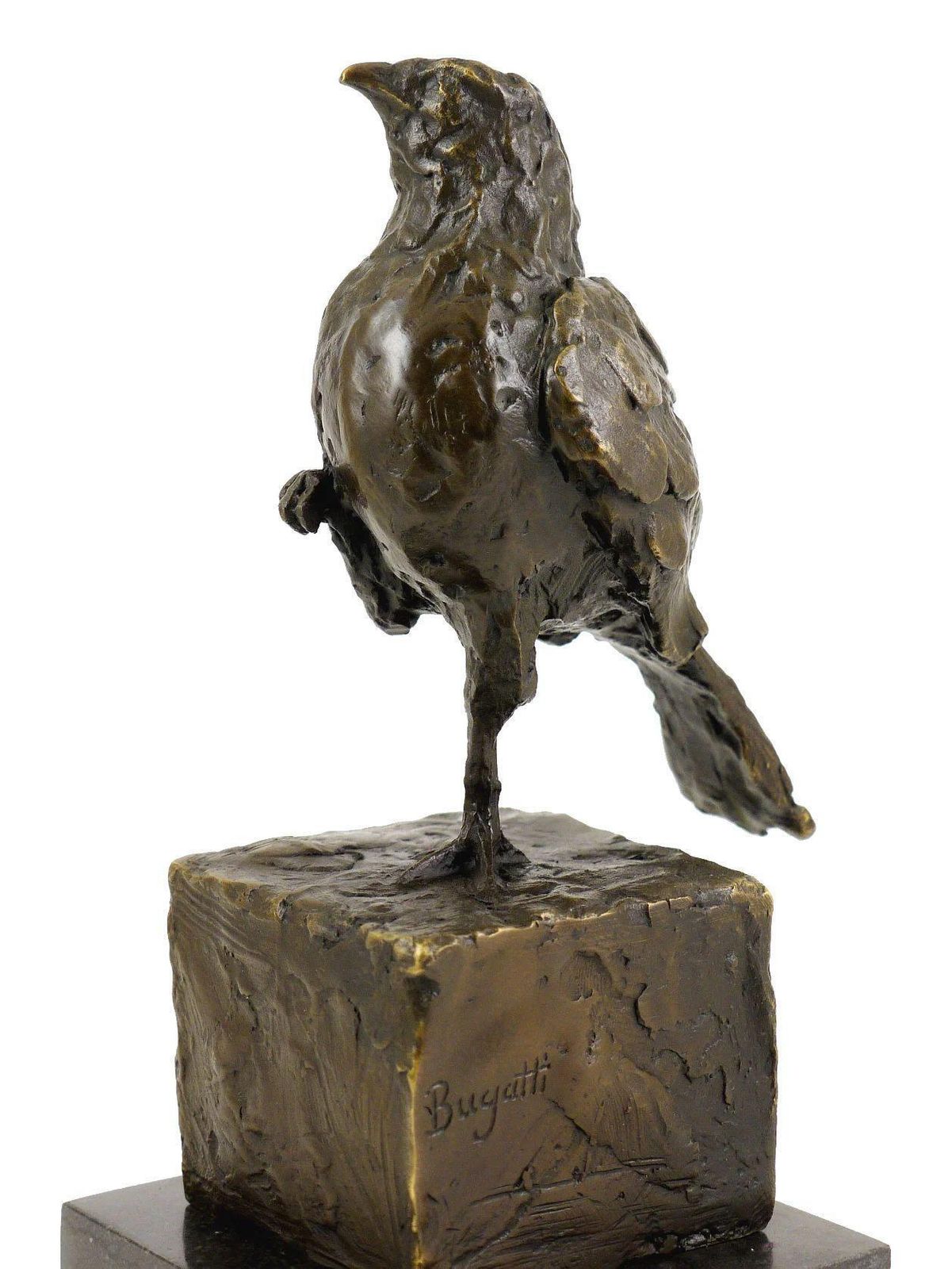 Rembrandt Bugatti Proud Bird In Taste – Bronze Sculpture On Marble photo furniture