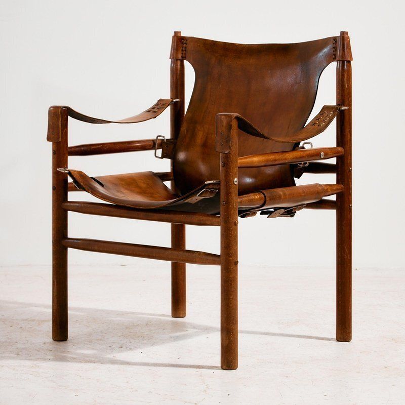 Set Of Hungarian Calf Leather Lounge Chair And Ottoman photo furniture