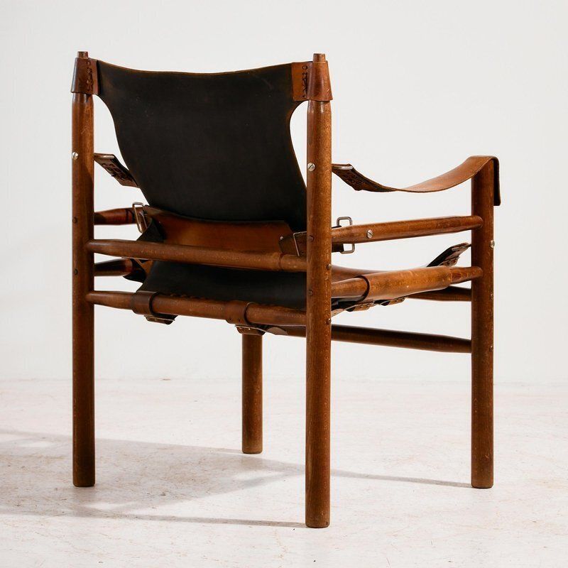 Set Of Hungarian Calf Leather Lounge Chair And Ottoman photo for sale