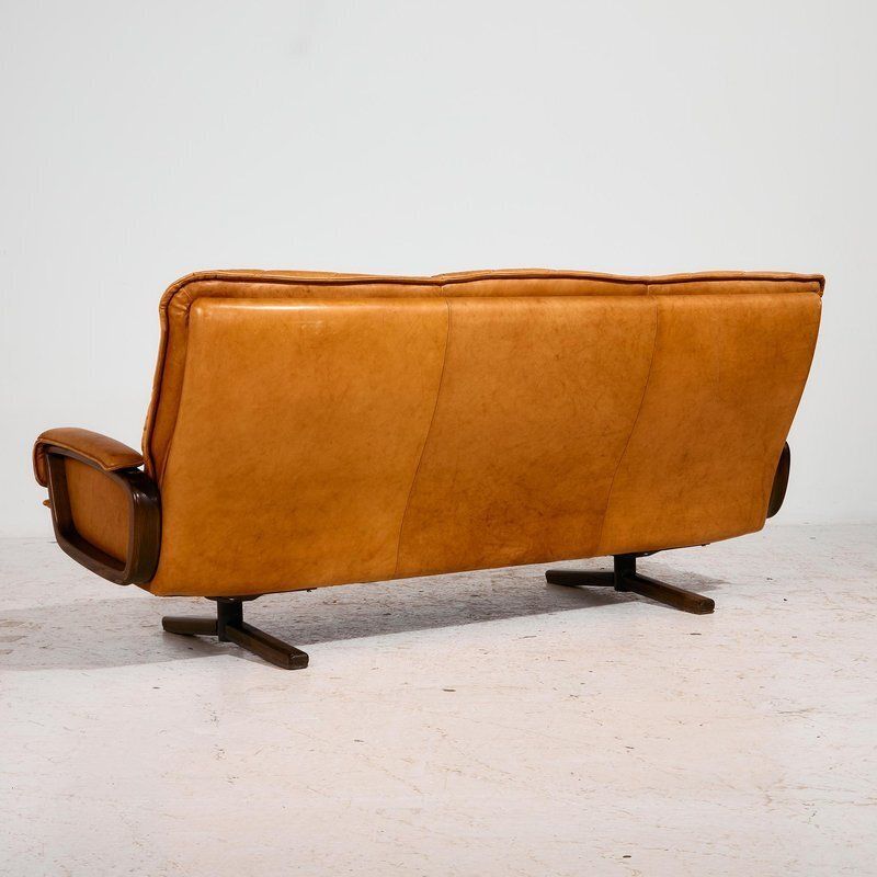 Leather Sofa And Lounge Chairs, Set Of 4 photo 2687.0