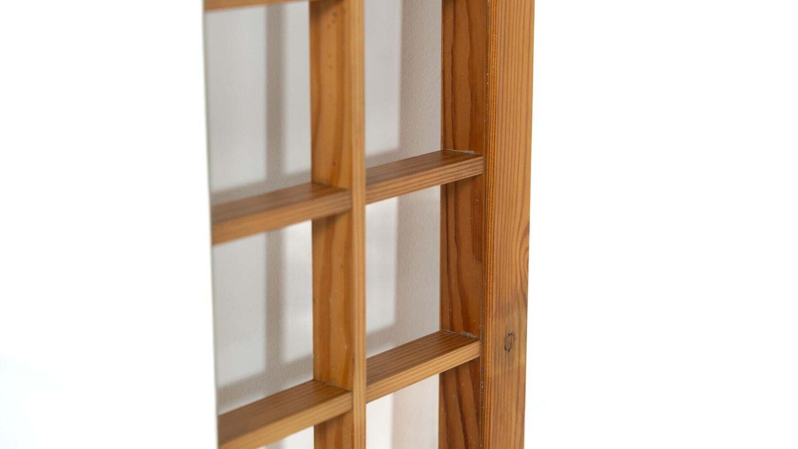 Large Mirror With Wooden Grid, Italy, 1960s photo for sale