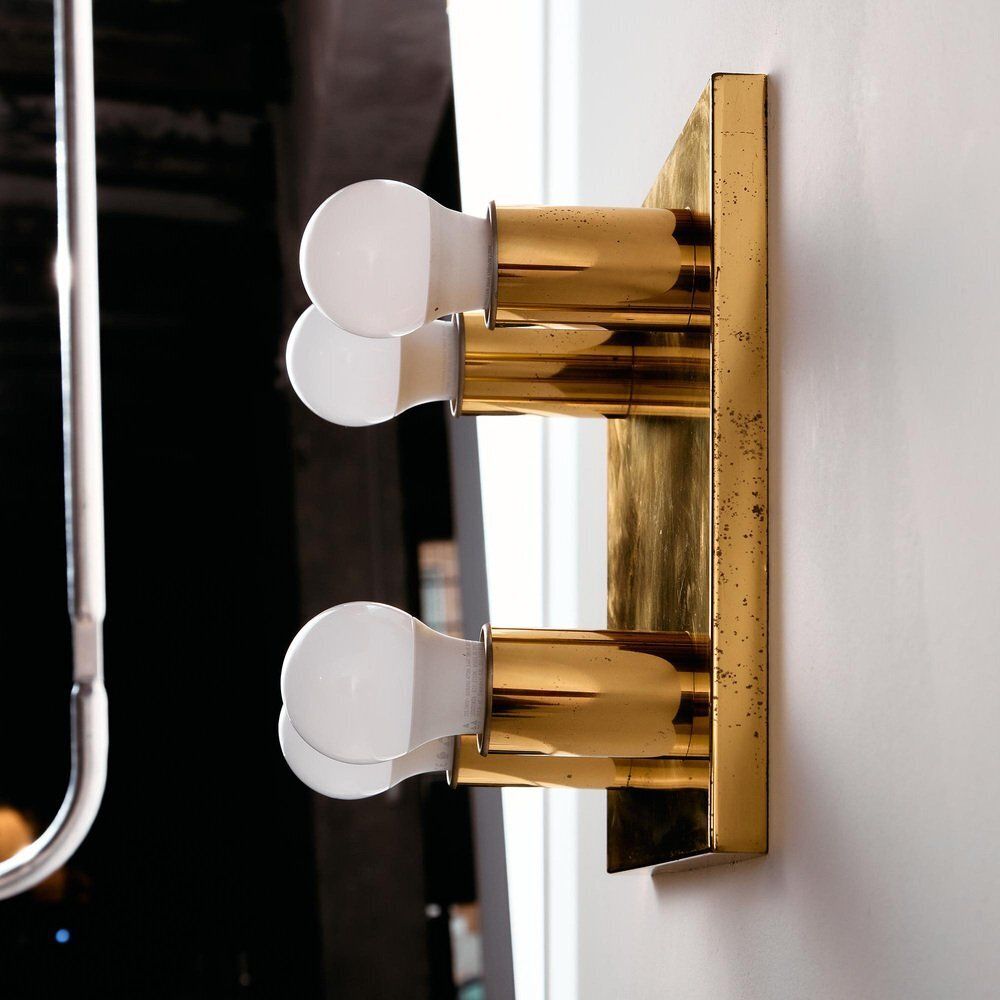 Gold Brass Wall Lamp photo for sale