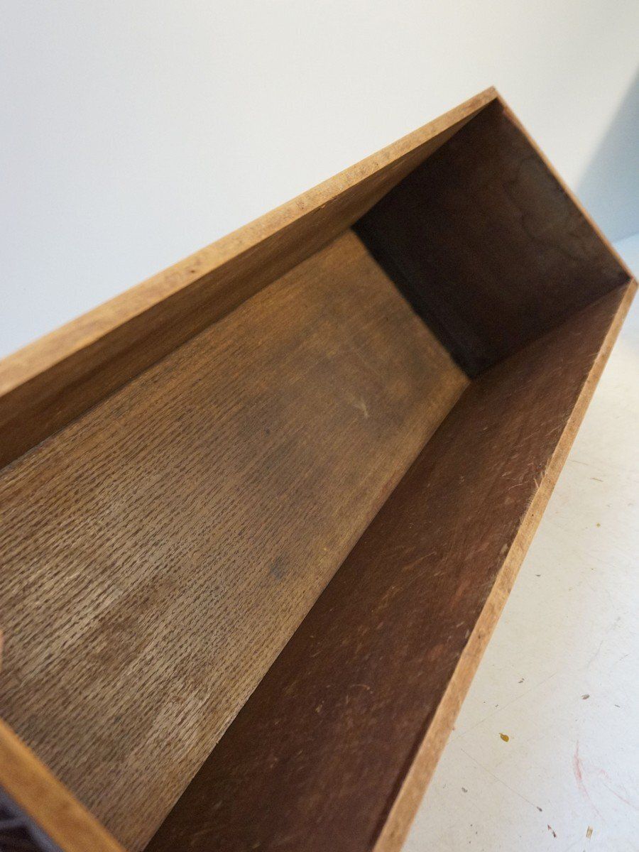 photo furniture Dutch Chip Carved Wooden Planter Folk Art, 1890s