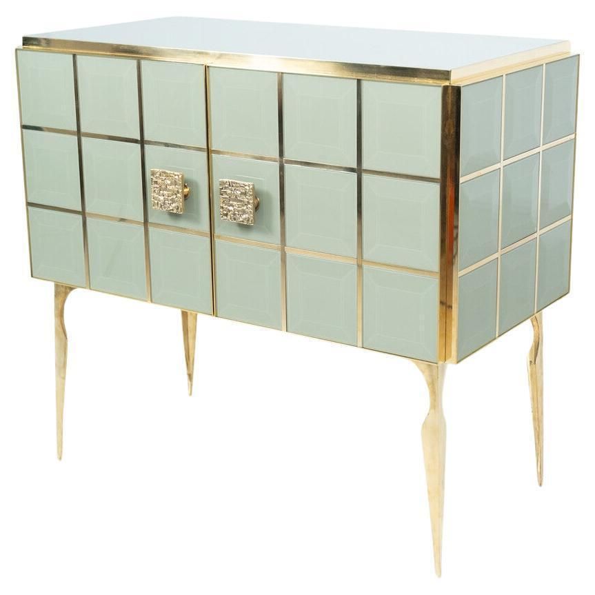Contemporary Chest, Wood And Glass