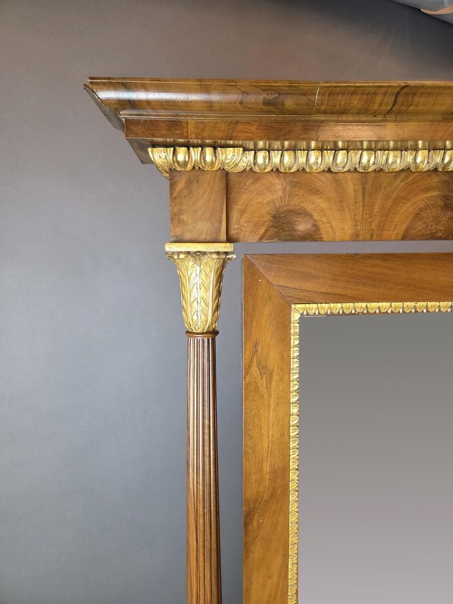 Empire Mahogany And Giltwood Psyche Mirror, 19th Century photo buy
