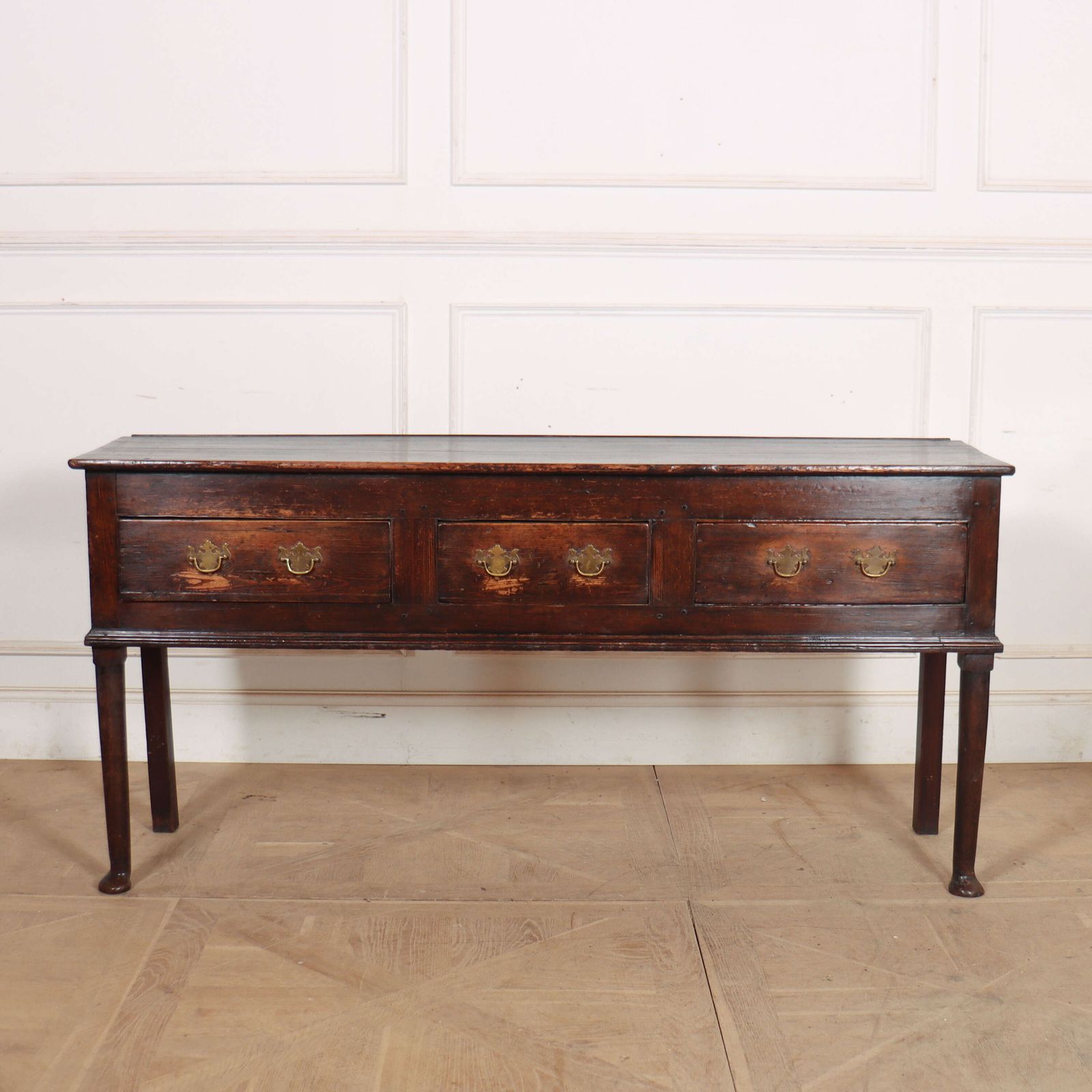 English Pine Dresser Base, 1700s