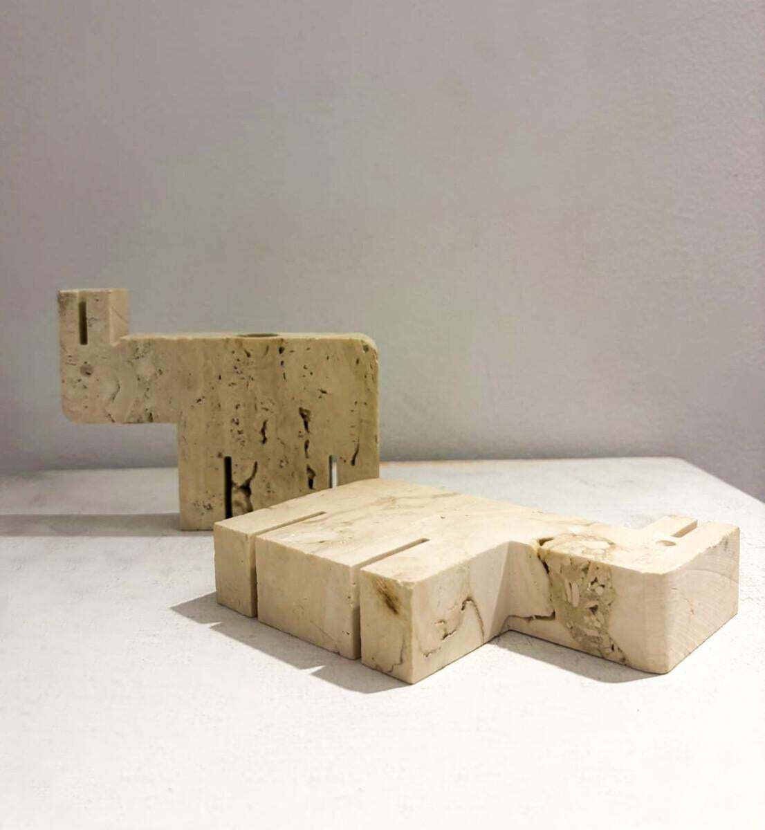 Mid Century Travertine Figures By Fratelli Mannelli, 1970s photo furniture