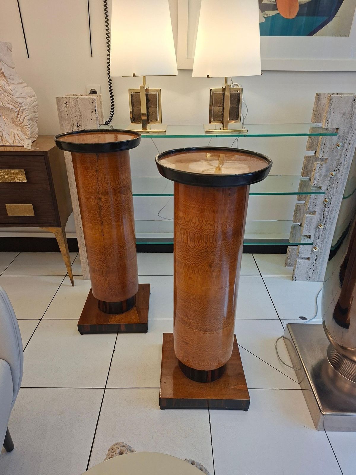 Pair Of Art Déco "Selettes" Wood French Polished photo buy
