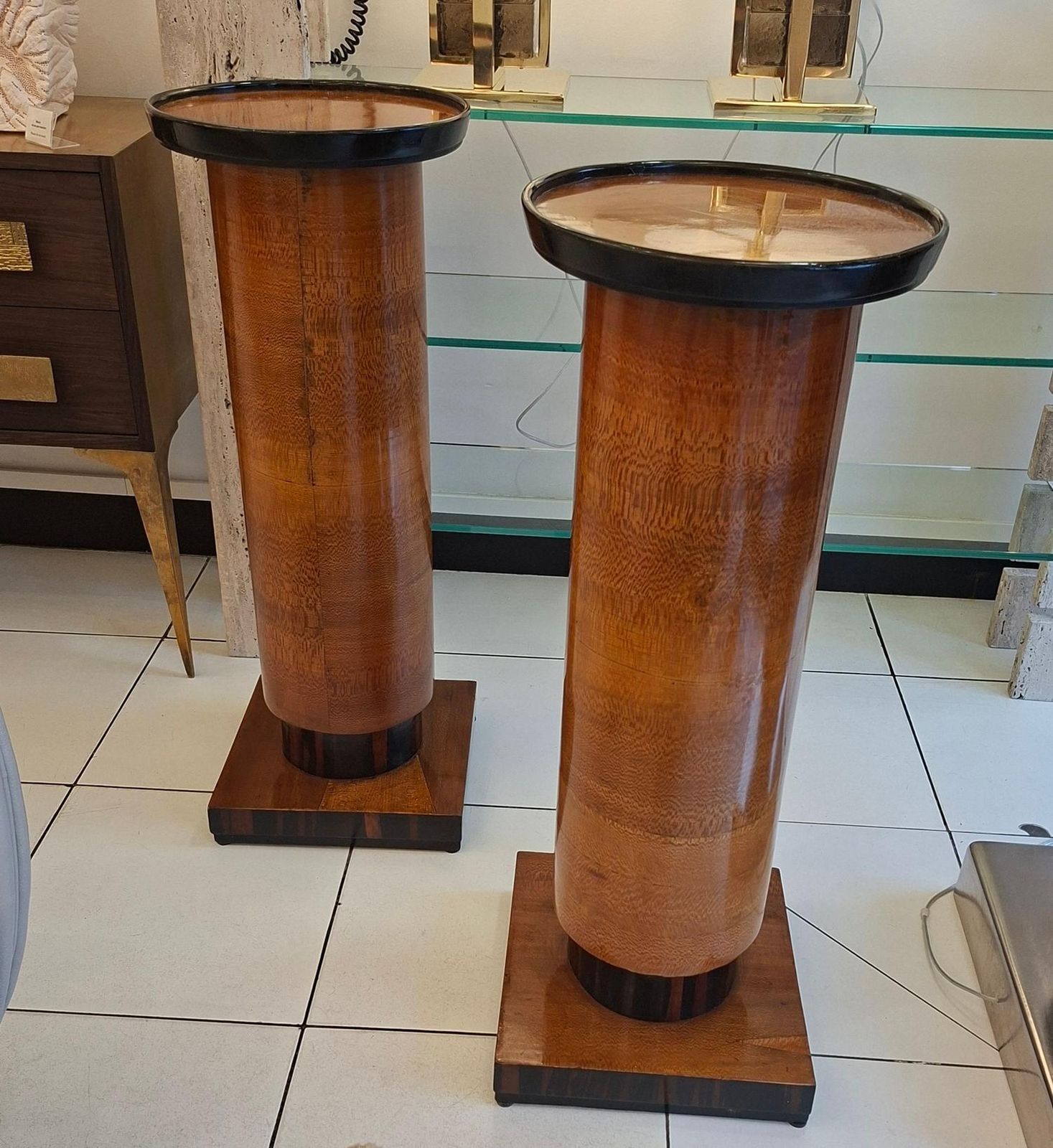 photo vinterior Pair Of Art Déco "Selettes" Wood French Polished