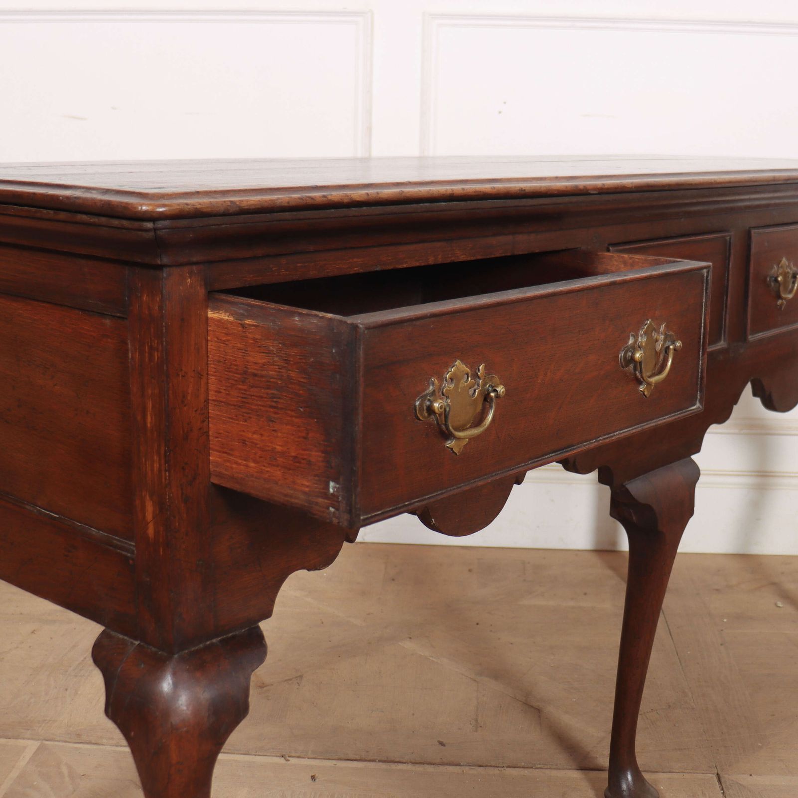 Furniture English Oak Dresser Base, 1800s photo