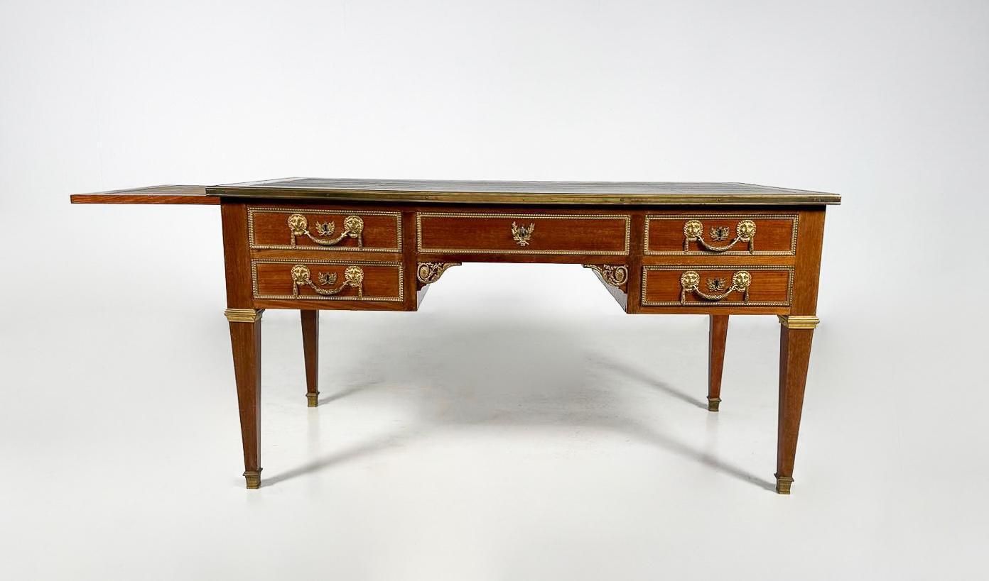 Desk, Louis XVI, Early Xixe, Mahogany Gilded Bronze photo furniture