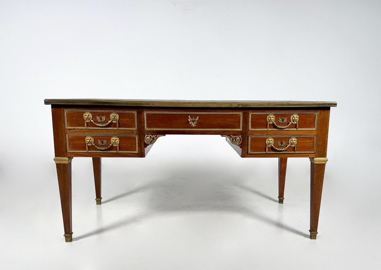 photo for sale Desk, Louis XVI, Early Xixe, Mahogany Gilded Bronze