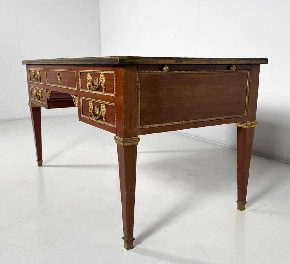 Furniture Desk, Louis XVI, Early Xixe, Mahogany Gilded Bronze photo
