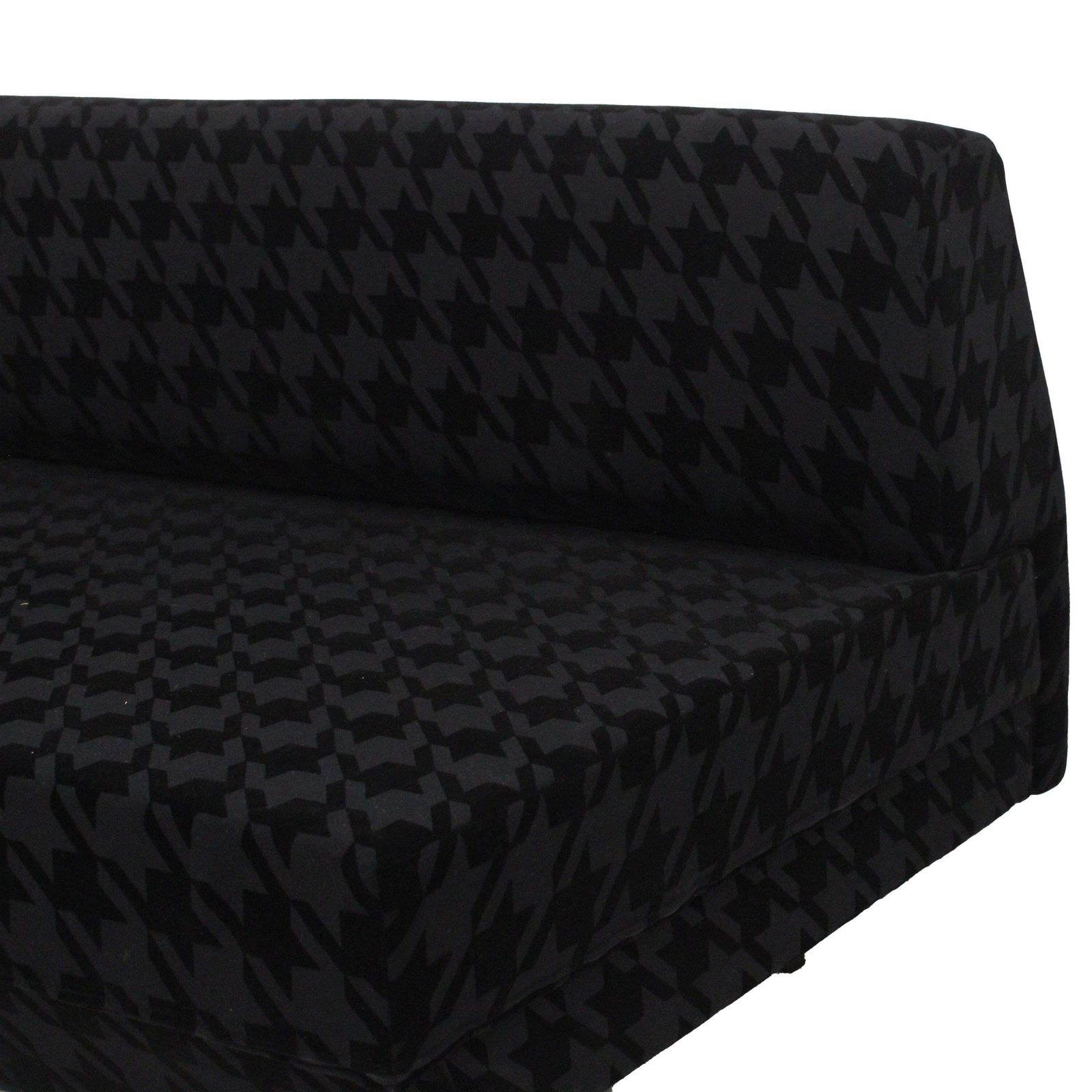 Italian Mid Century Sofa Bed In Textured Black Velvet, Italy, 1950 photo for sale