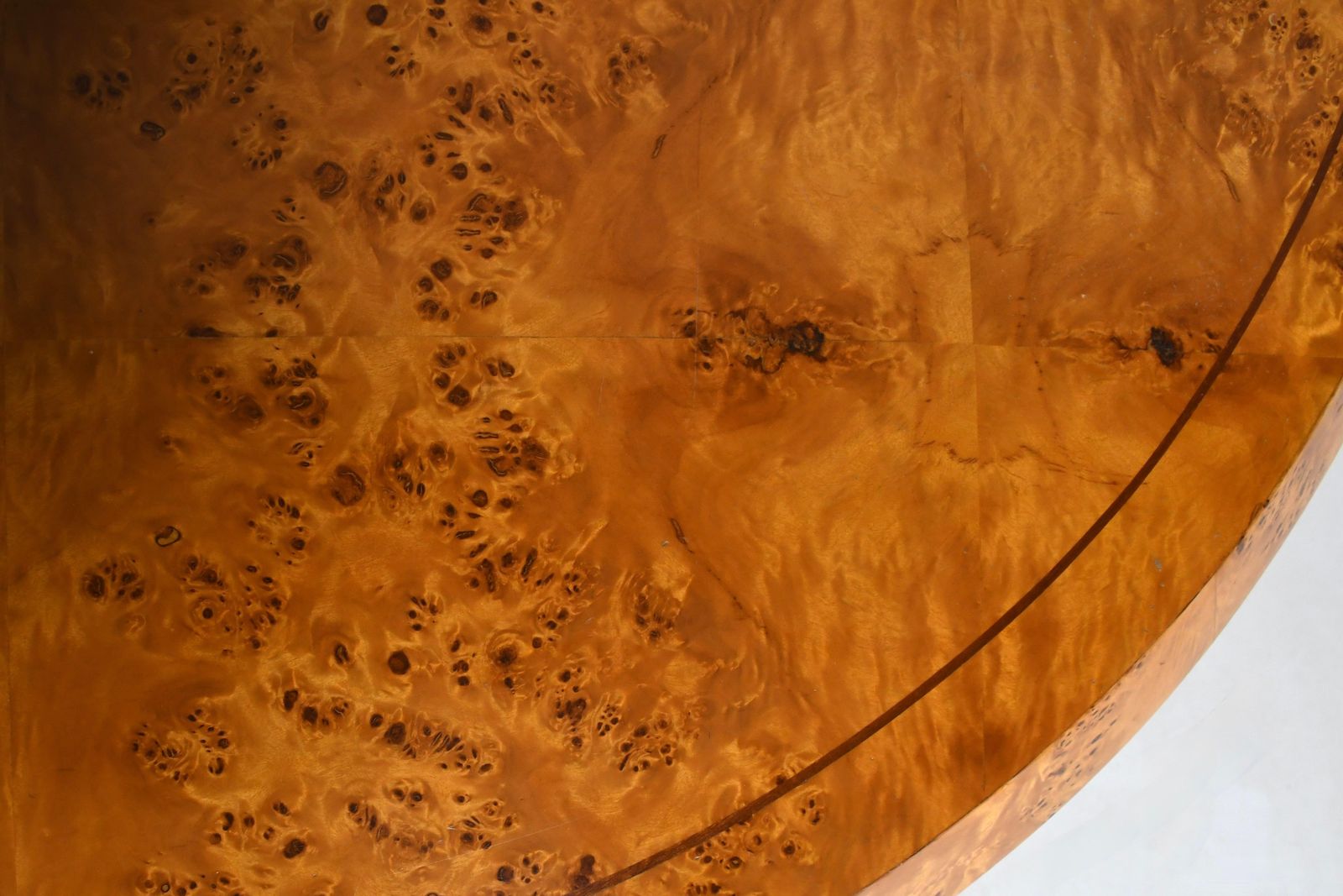 Rare And Elegant Pair Of Art Deco Consoles In Burl Wood. photo vintage