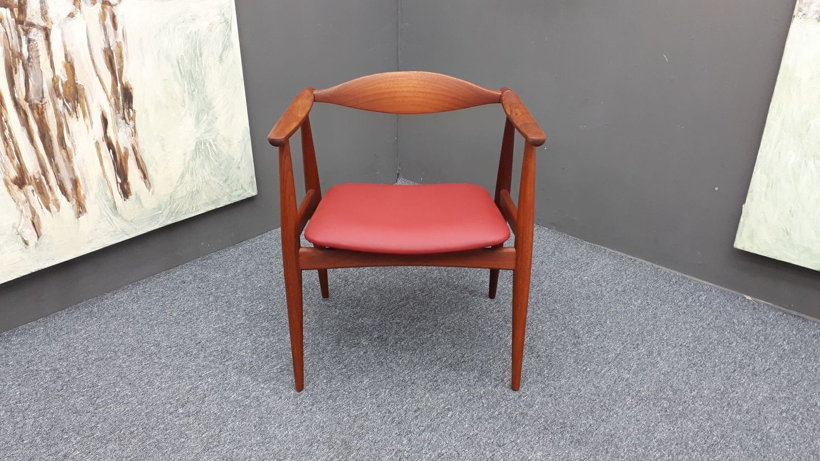 Danish Ch 35 Teak Chair By Hans J Wegner For Carl Hansen & Son, 1950s, 1960s photo Furniture