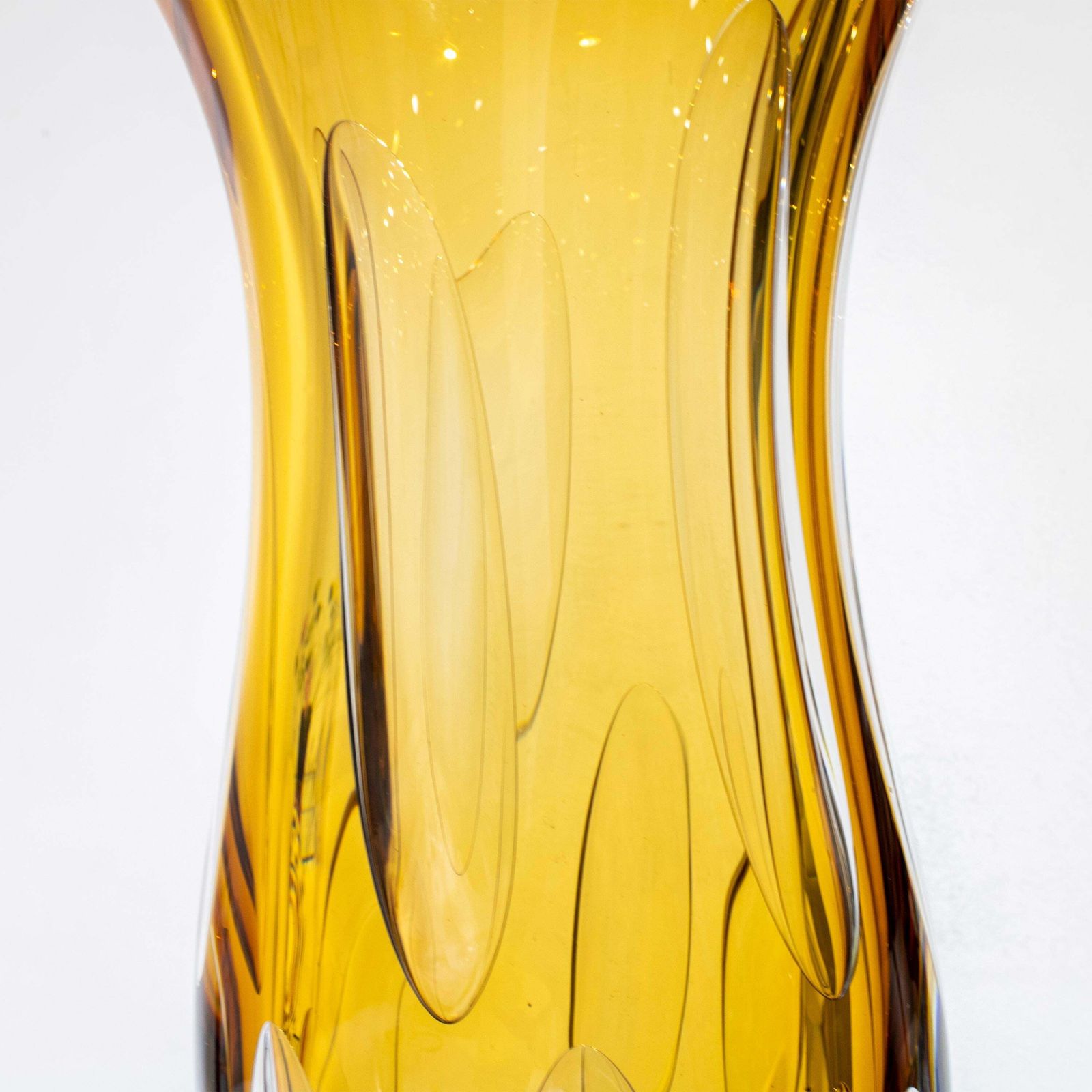 Handcrafted Semi Transparent Yellow Glass Vase, Italy, 2024 photo buy