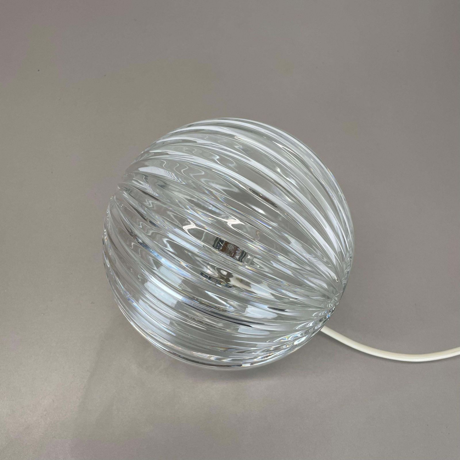photo furniture Unique "Ball" Crystal Glass Table Light By Claus Josef Riedel, Austria 1970s