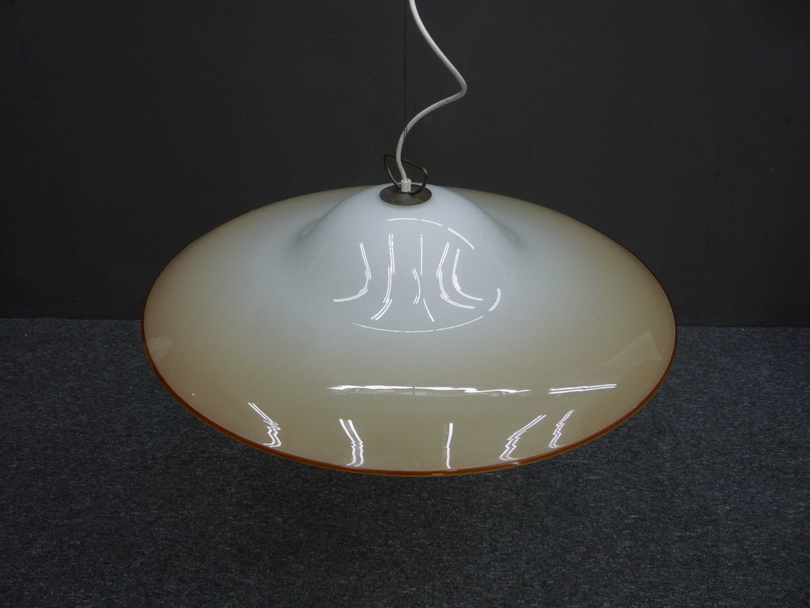 Large Space Age Murano Glass Pendant Lamp From Kalmar Franken Kg, 1960s photo for sale