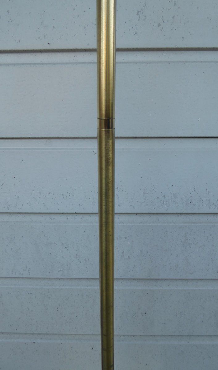 photo vinterior Danish Brass Articulated Swivel Floor Lamp From Frandsen, 1960s