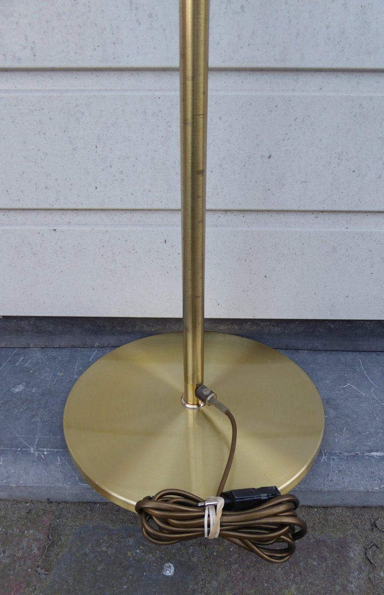 photo buy Danish Brass Articulated Swivel Floor Lamp From Frandsen, 1960s