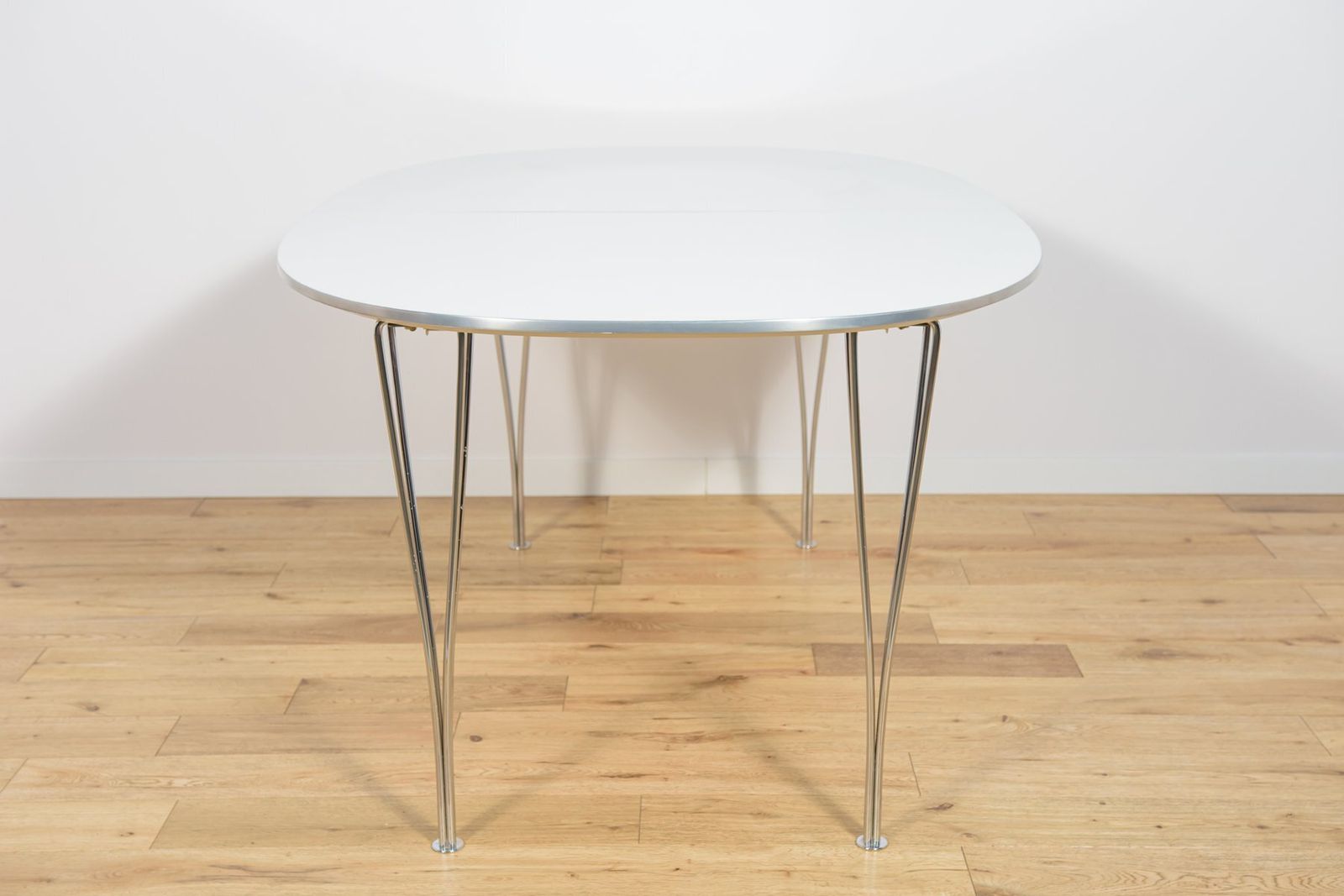 Mid Century Modern Extendable Ellipse B612 Dining Table By Piet Hein & Bruno Mathsson For Fritz Hansen, 1960s photo for sale