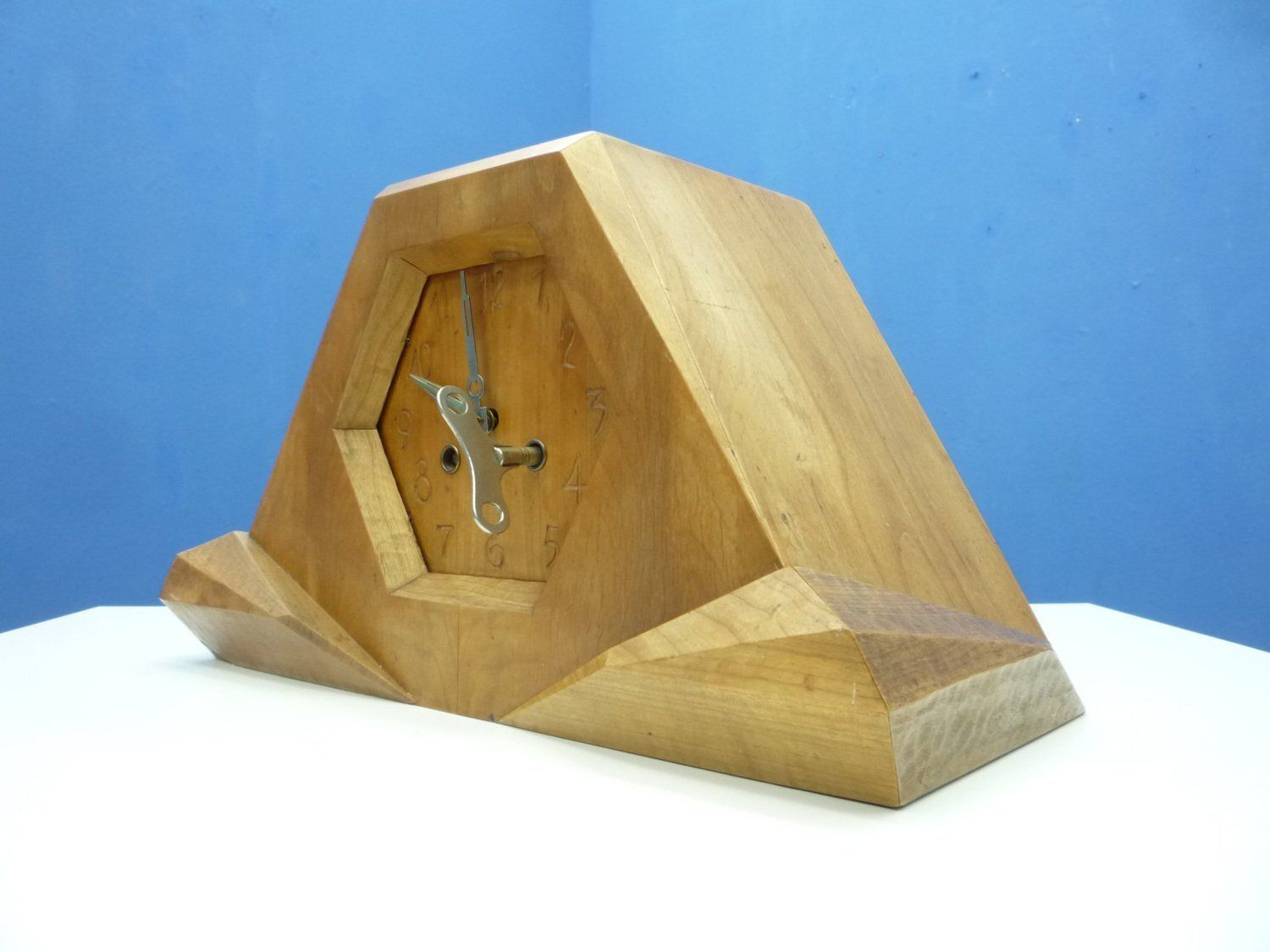 Anthroposophical Limewood Clock By Siegfried Pütz, Germany, 1920s photo furniture