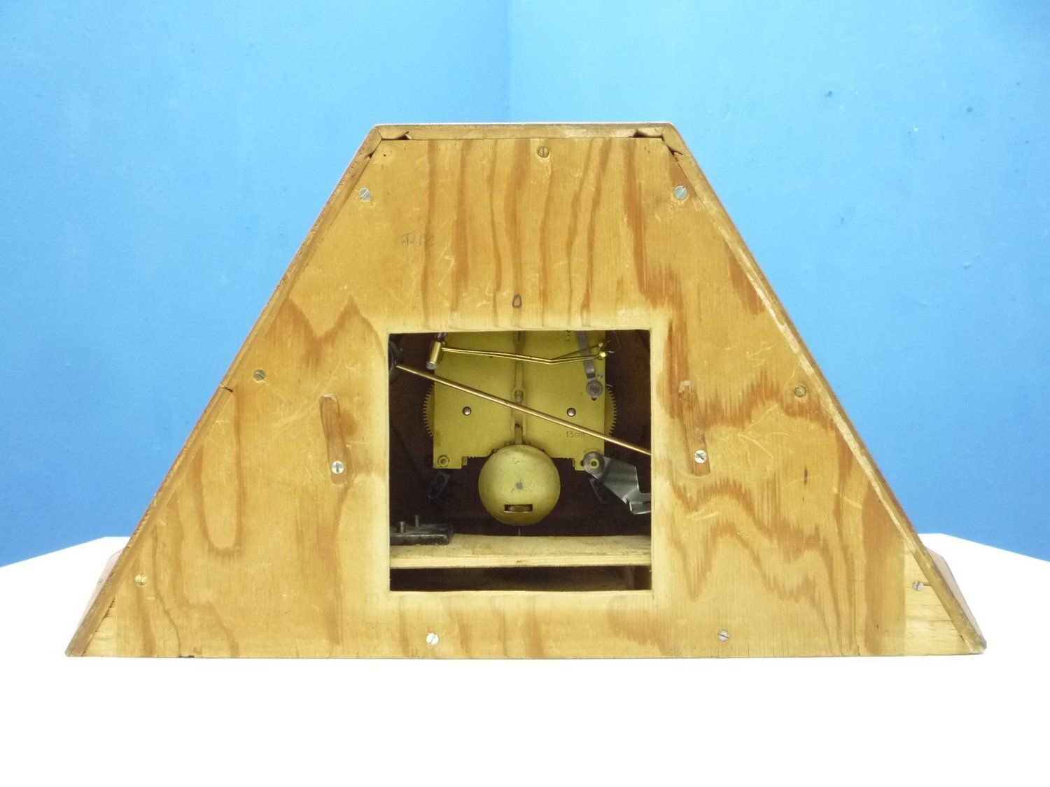 photo vinterior Anthroposophical Limewood Clock By Siegfried Pütz, Germany, 1920s