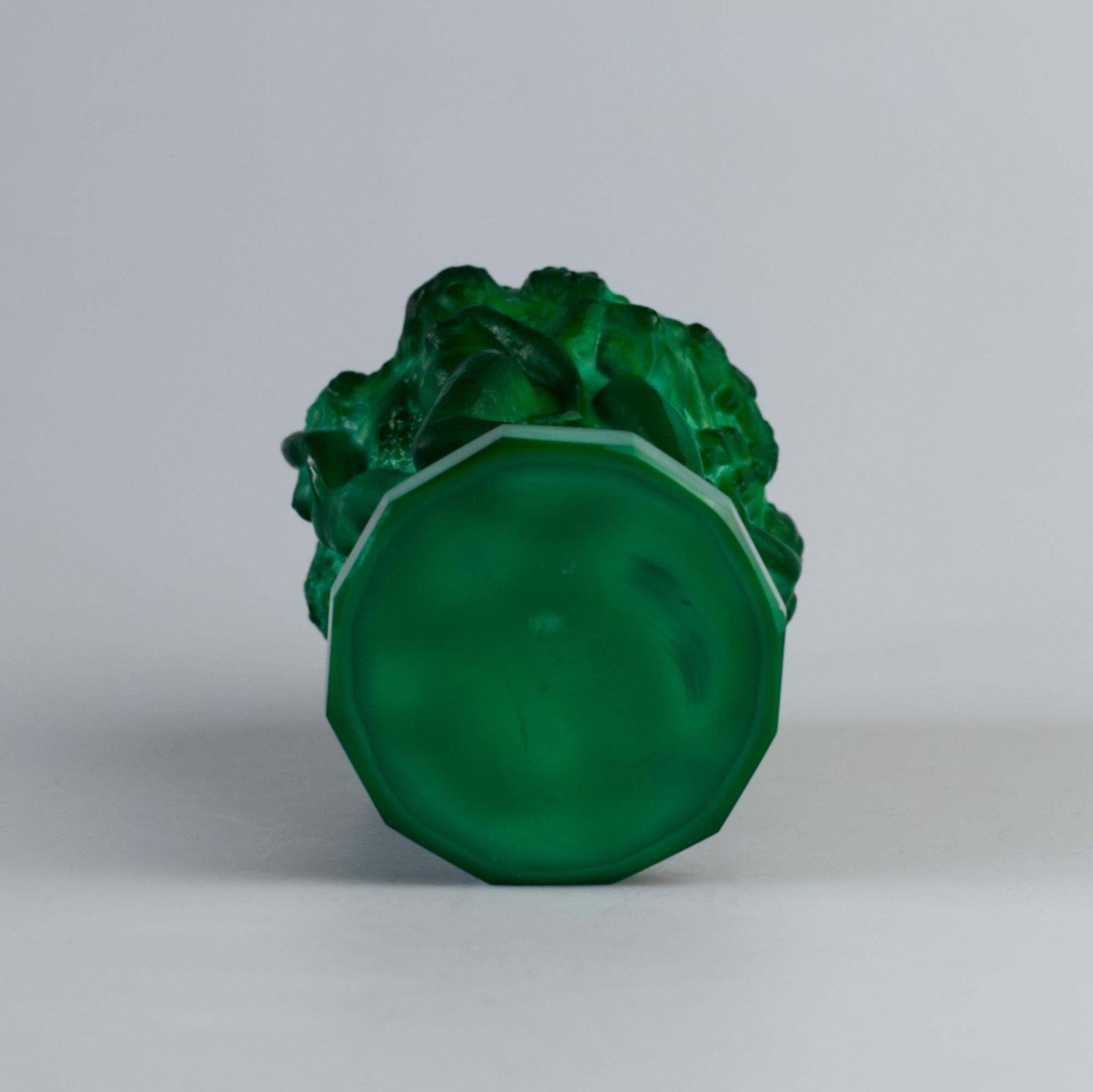 Art Deco Malachite Glass Vase By Curt Schlevogt, 1930s photo vintage
