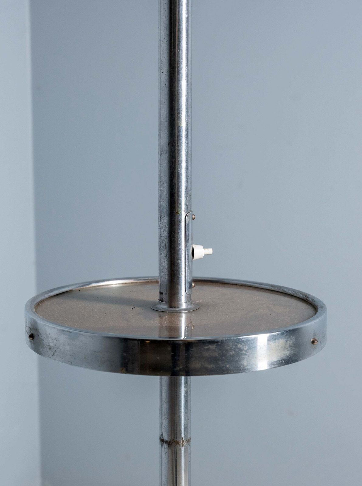 Bauhaus Chrome Floor Lamp, 1930s, Attributed To Slezák, Czechoslovakia photo for sale
