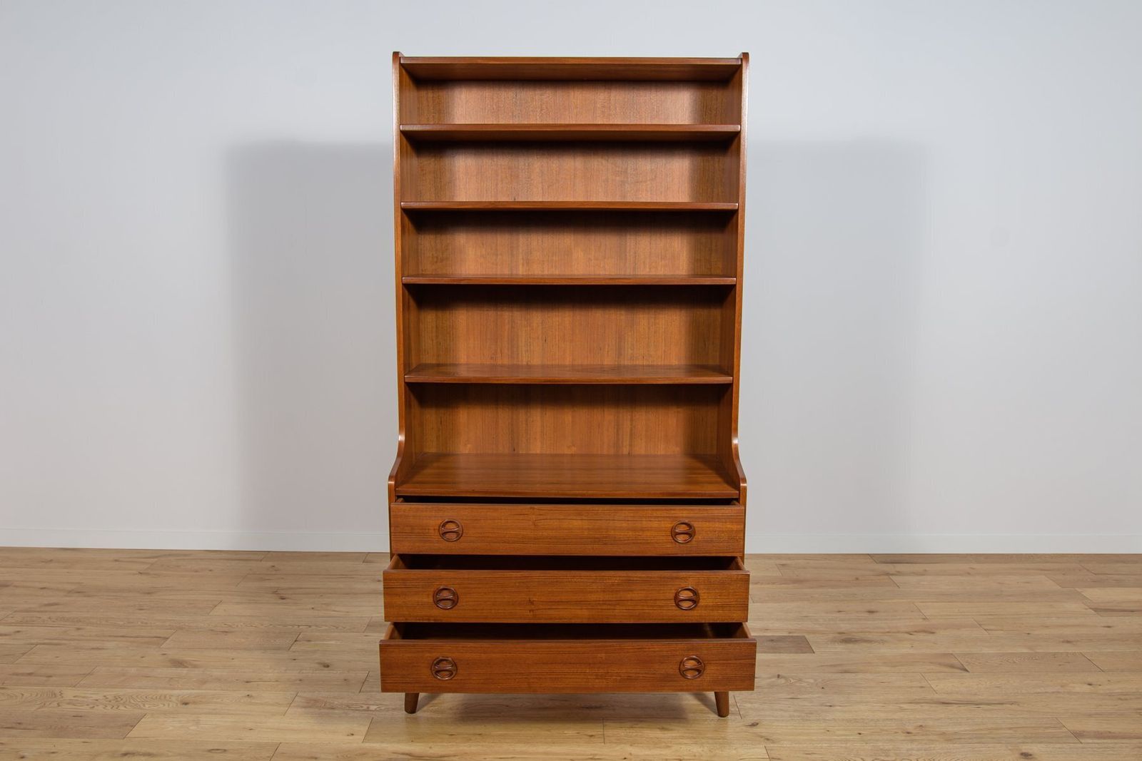 photo furniture Mid Century Modern Danish Teak Shelf, 1960s