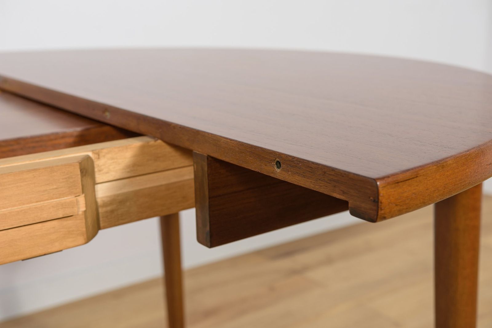 photo furniture Mid Century Round Teak Dining Table By Nils Jonsson For Hugo Troeds, Sweden, 1960s