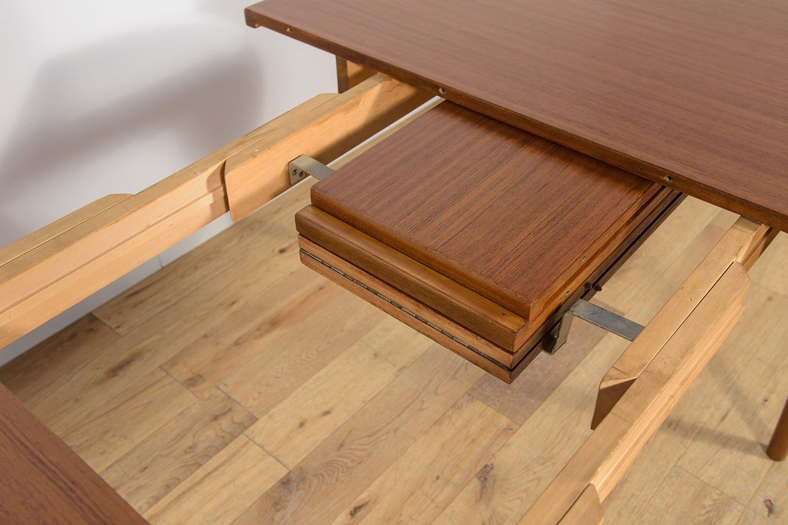 Furniture Mid Century Round Teak Dining Table By Nils Jonsson For Hugo Troeds, Sweden, 1960s photo