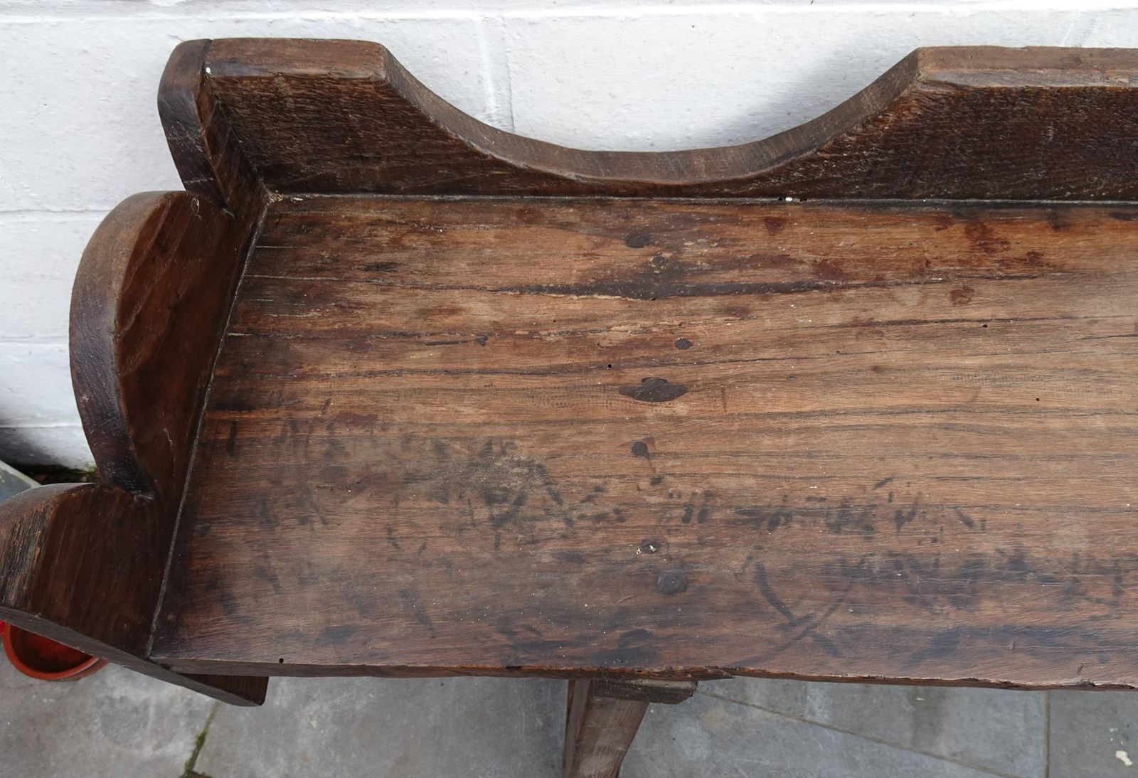 photo for sale Antique Rustic Oak Bench, 1800s