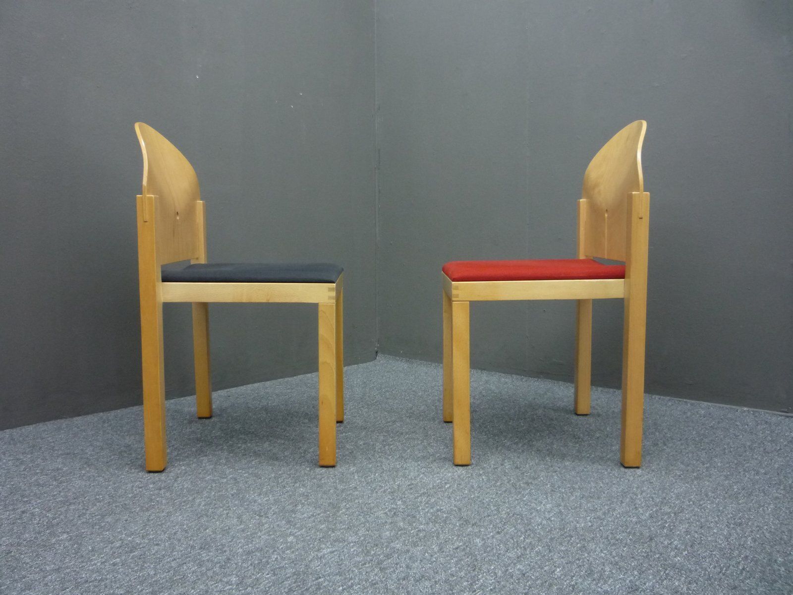 Set Of Postmodern Dining Chairs By Arno Votteler, 1980s photo Furniture