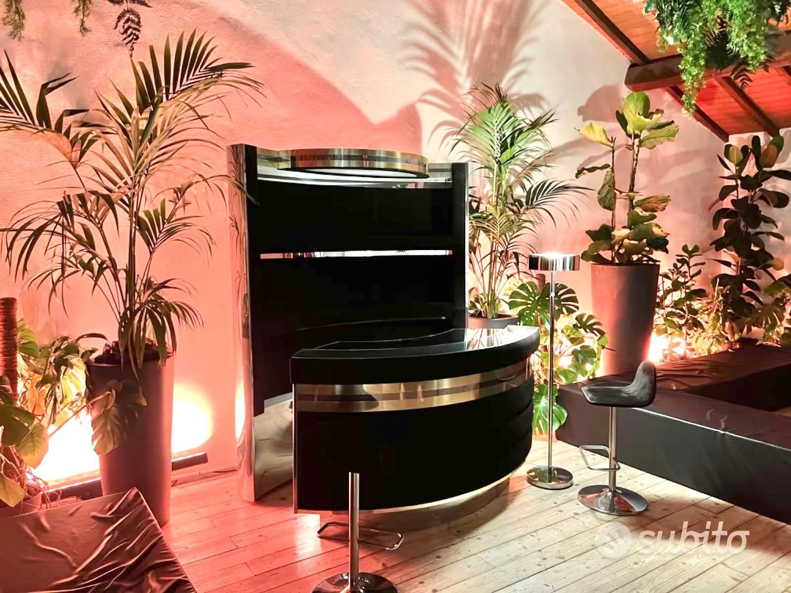 Hollywood Regency Bar In The Style Of Willy Rizzo Black Suede Brass Chrome 1970s photo buy