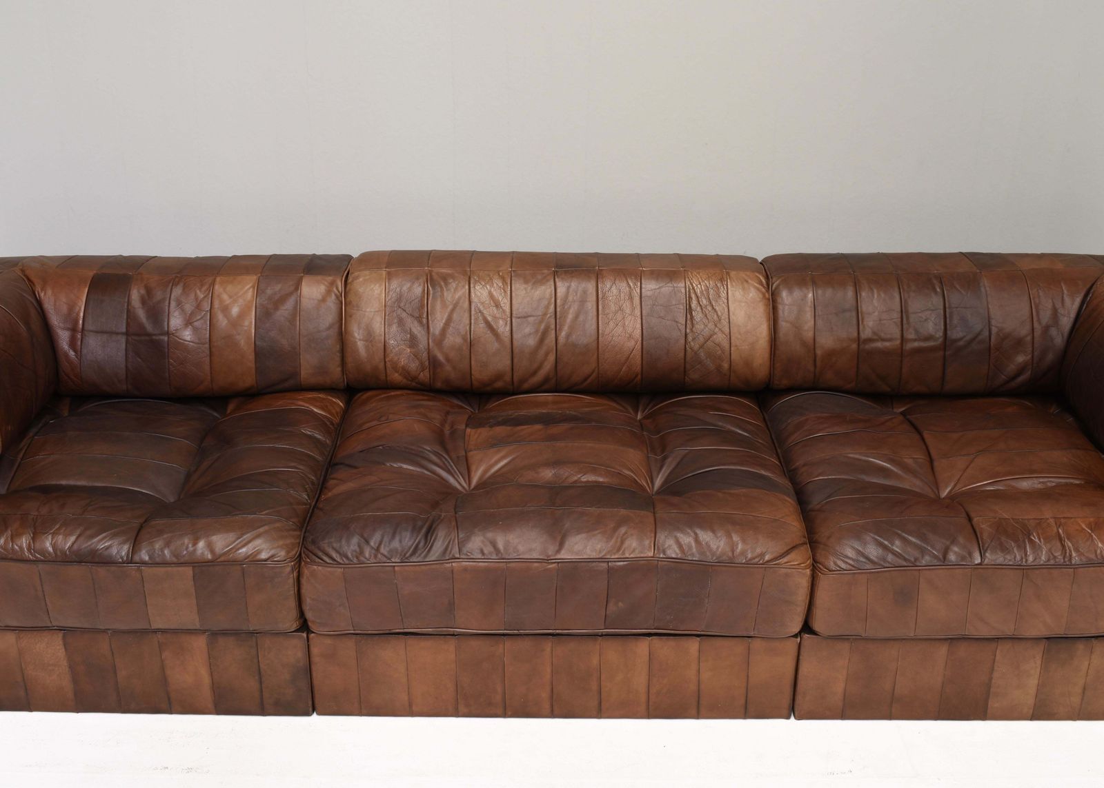 De Sede Ds 88 Sectional Sofa In Cognac Tan Brown Leather, Switzerland, 1970's photo Furniture