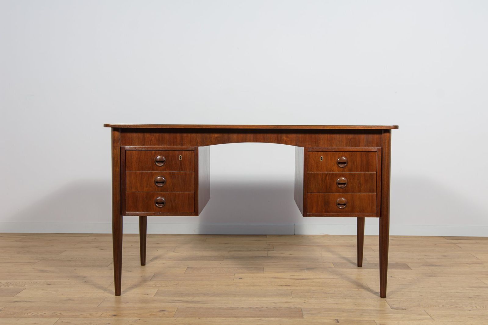 Mid Century Modern Danish Freestanding Teak Desk, 1960s photo furniture