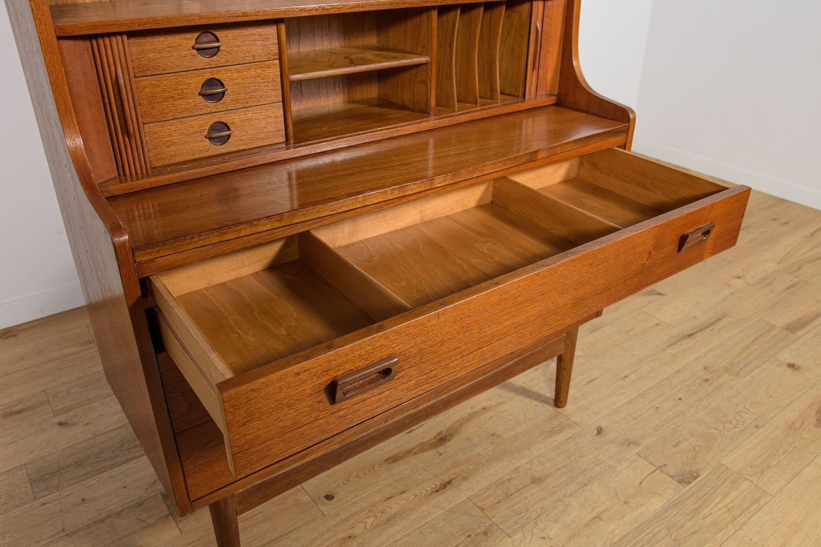 2201.0 Mid Century Teak Shelf By Johannes Sorth For Bornholm, Denmark, 1960s photo