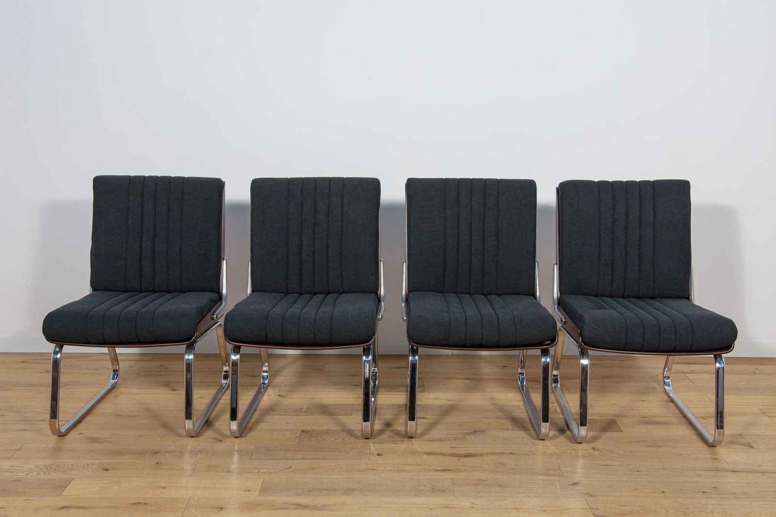Chrome And Rosewood Chairs By Gordon Russell, United Knigdom, 1970s, Set Of 2 photo for sale