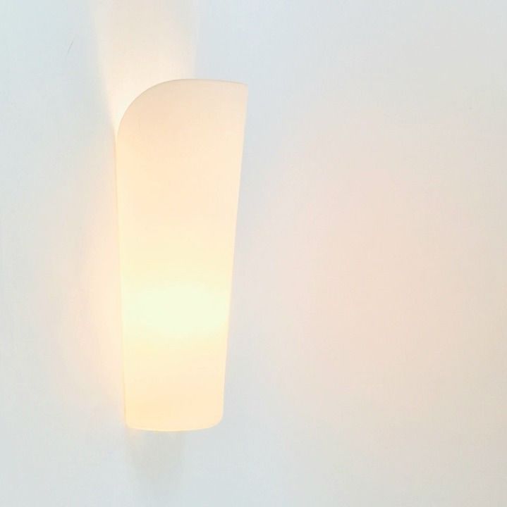 Xl Mid Century Modern Opaline Glass Wall Lamp By Wilhelm Wagenfeld For Peill & Putzler, Germany, 1950s photo Lighting