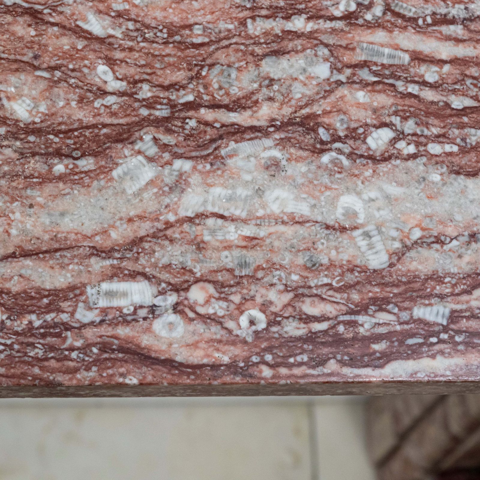 photo buy Antique Rojo Alicante Marble Fireplace Surround With Columns