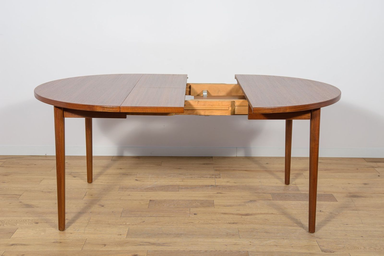 photo furniture Mid Century Round Teak Dining Table By Nils Jonsson For Hugo Troeds, Sweden, 1960s