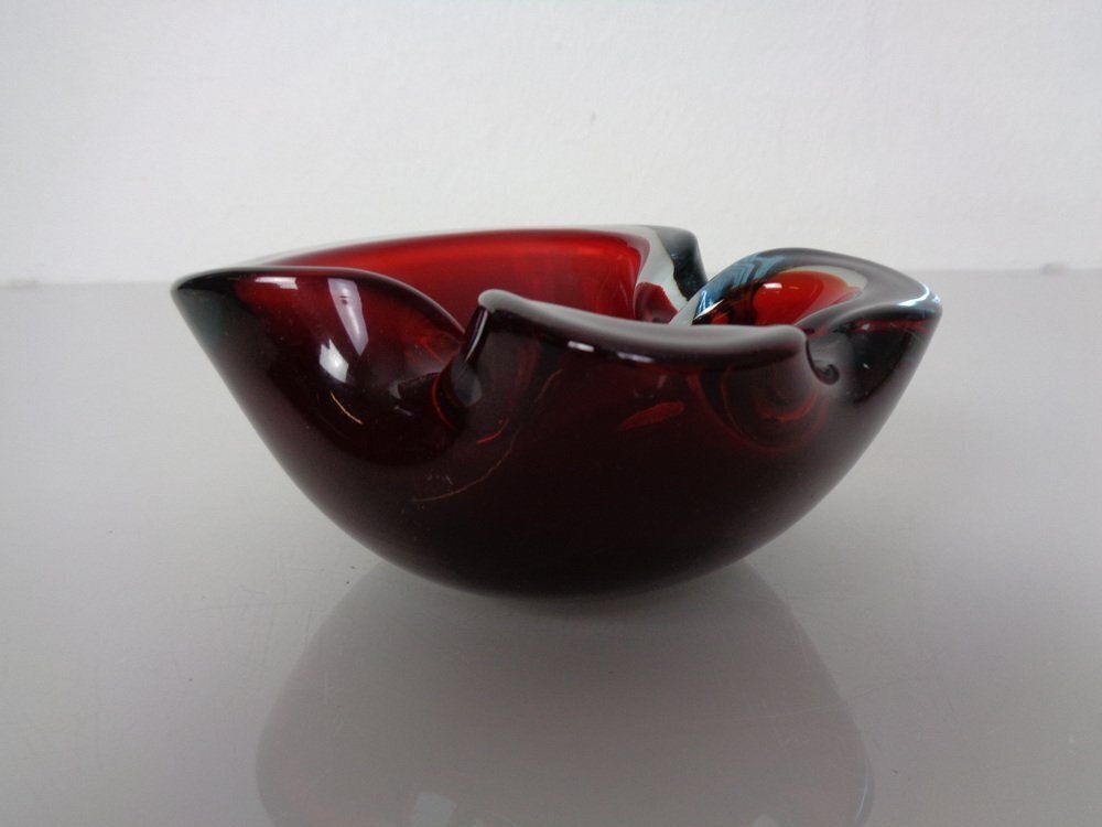 Sommerso Murano Glass Ashtray, Italy, 1960s photo 244.0