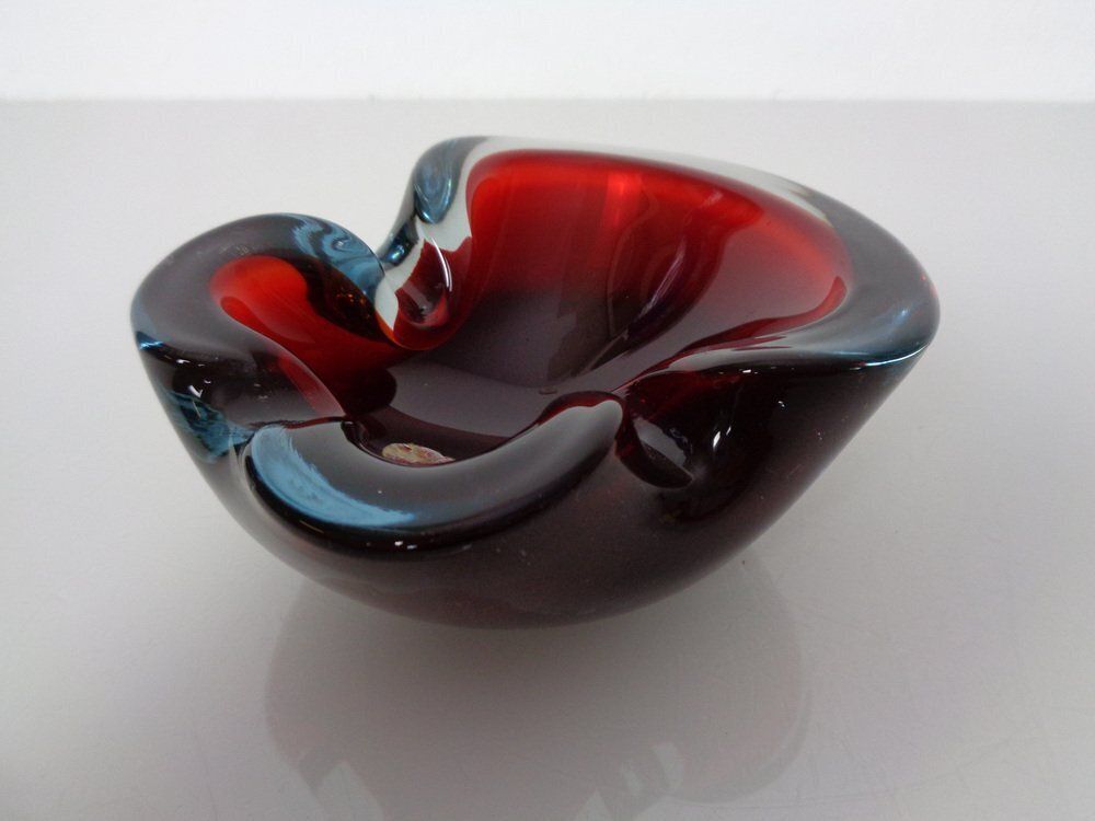 photo for sale Sommerso Murano Glass Ashtray, Italy, 1960s