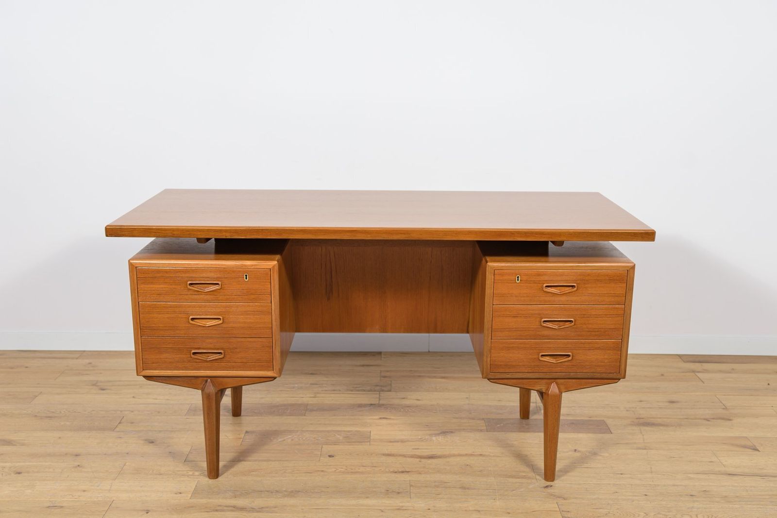 Mid Century Freestanding Teak Desk, Denmark, 1960s photo furniture