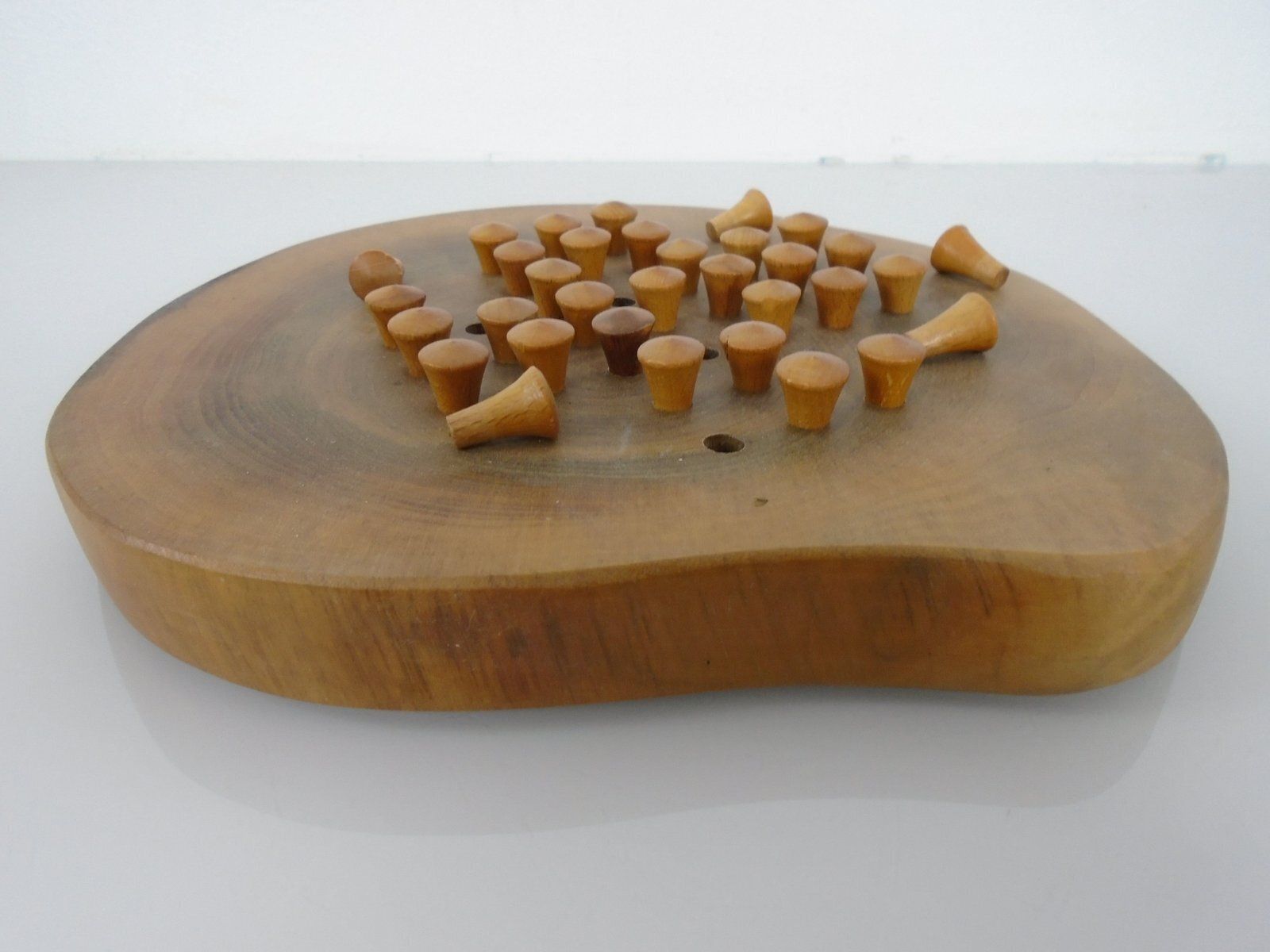 Handcrafted Wooden Solitaire Game, Germany, 1970s photo for sale