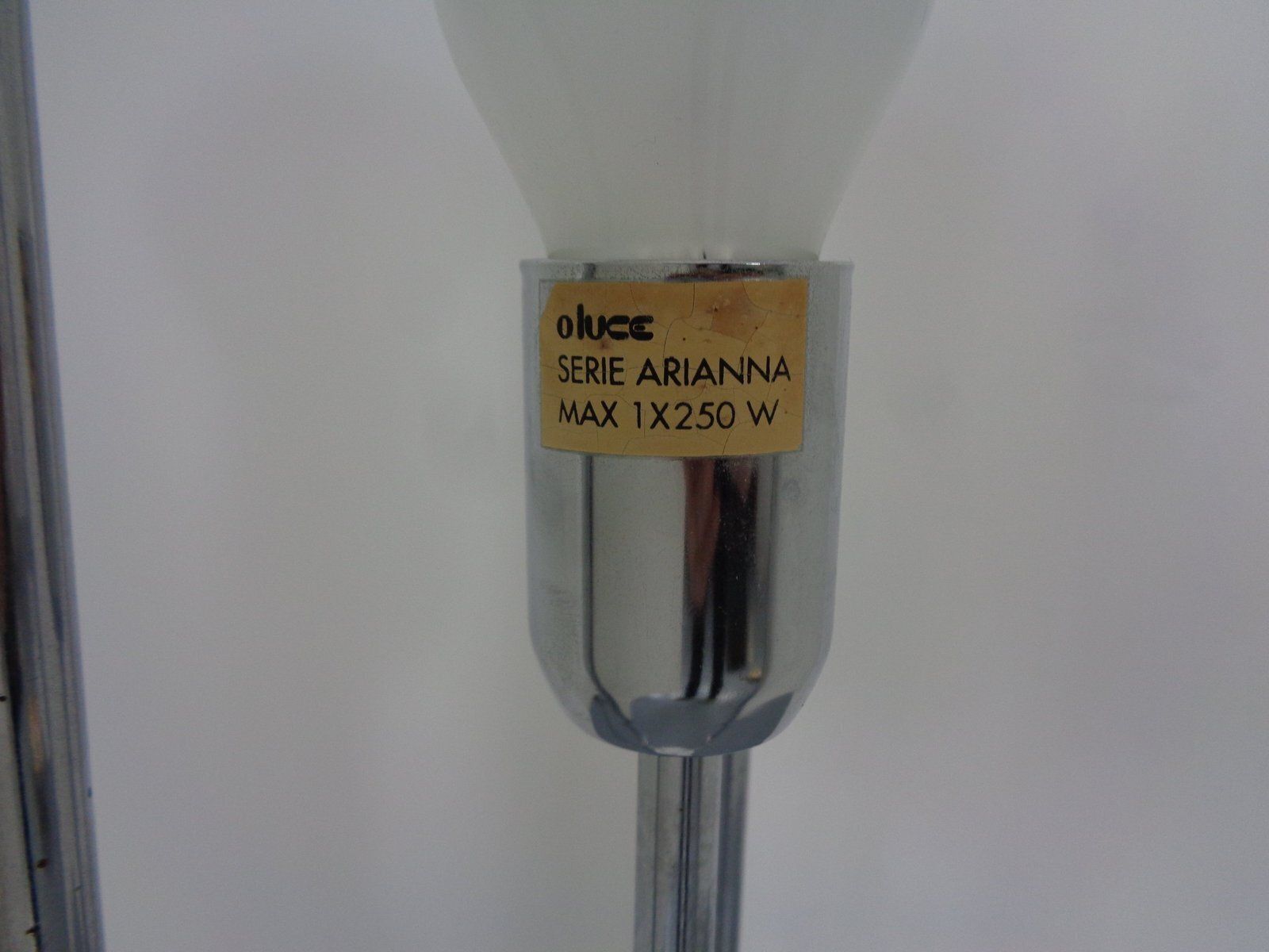 Arianna Floor Lamp In Marble And Handblown Glass By Bruno Gecchelin For Oluce, Italy, 1970s photo for sale